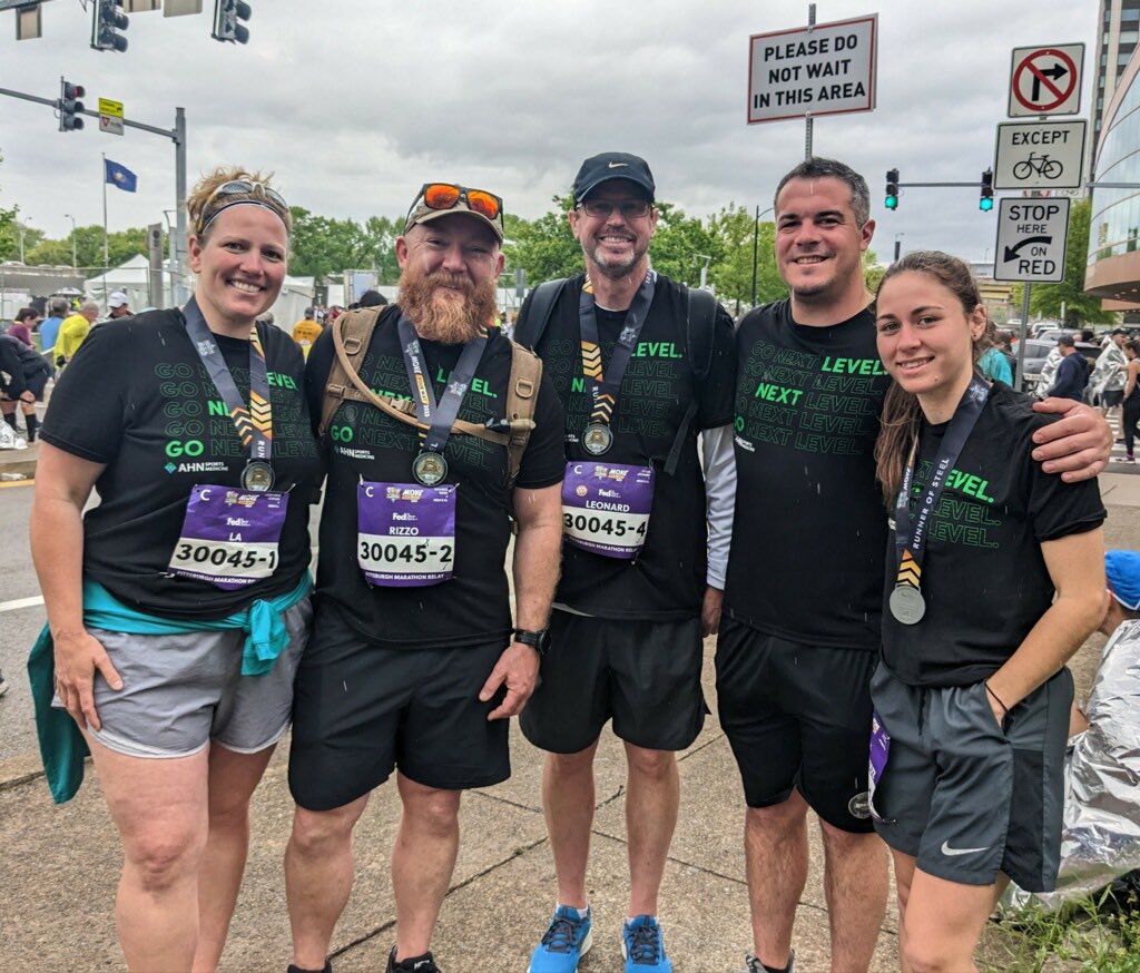 Your ATs might need some treatment after this one…PR AT staff + awesome Chris Leonard of Shady Side Academy’s AT staff completed the marathon relay! Congratulations to all the runners!