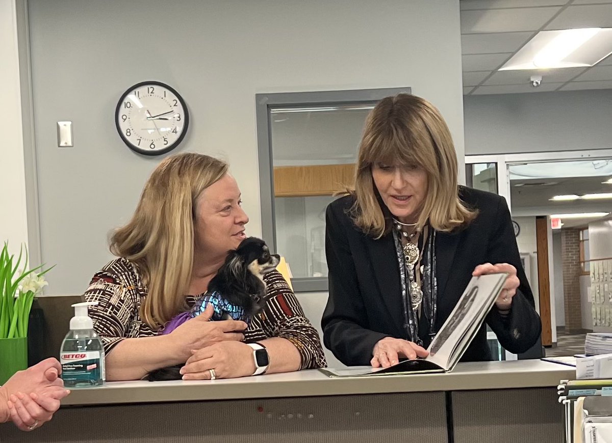 A visit from my favorite author to wish me a great retirement! And of course she brought me her new book! Julia Cook is the best!