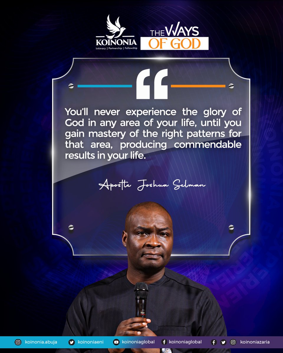 koinoniaeni's tweet photo. #ApostleJoshuaSelman
#TheWaysOfGod
#KoinoniaAbuja
#KoinoniaZaria
#KoinoniaGlobal https://t.co/RVx6p9IPhh