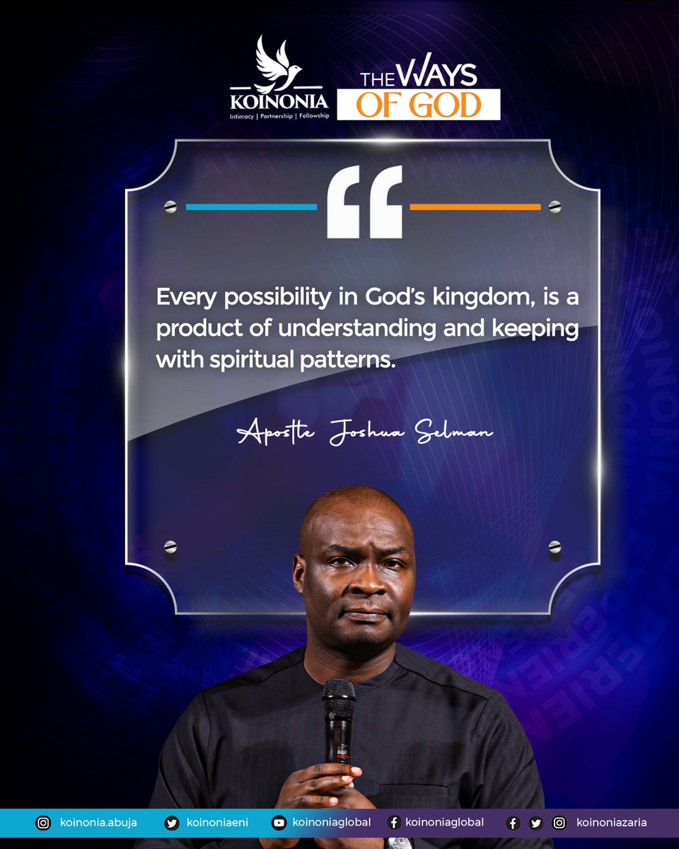 koinoniaeni's tweet photo. #ApostleJoshuaSelman
#TheWaysOfGod
#KoinoniaAbuja
#KoinoniaZaria
#KoinoniaGlobal https://t.co/Kk0LRNs6LK