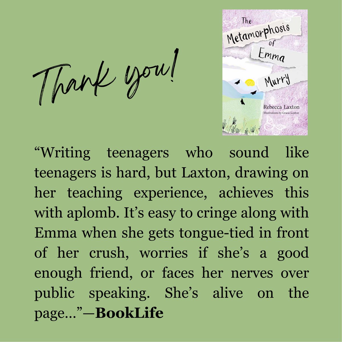 BeccLovesBooks's tweet photo. πThank you BookLife!
#stembooks #kidlit #writingcommunity #writersofinstagram #middlegrade #MGfiction #tweenbooks #monarchbutterflies #booklife #BookReview #middlegrademystery #themetamorphosisofemmamurry https://t.co/UKShD98O7h
