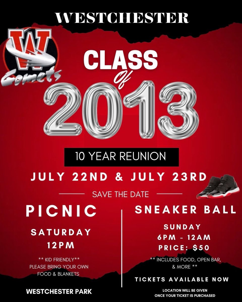 Alondriaaa's tweet photo. Let’s gooooo C/O 2013!!! 
It’s our 10 year Reunion 🥰🥳
Y’all already know how this is about to go, come out and turn up us 👏🏽 

Purchase your ticket 🎫 

https://t.co/4QAJt70Sve https://t.co/tN4Gyikzr5