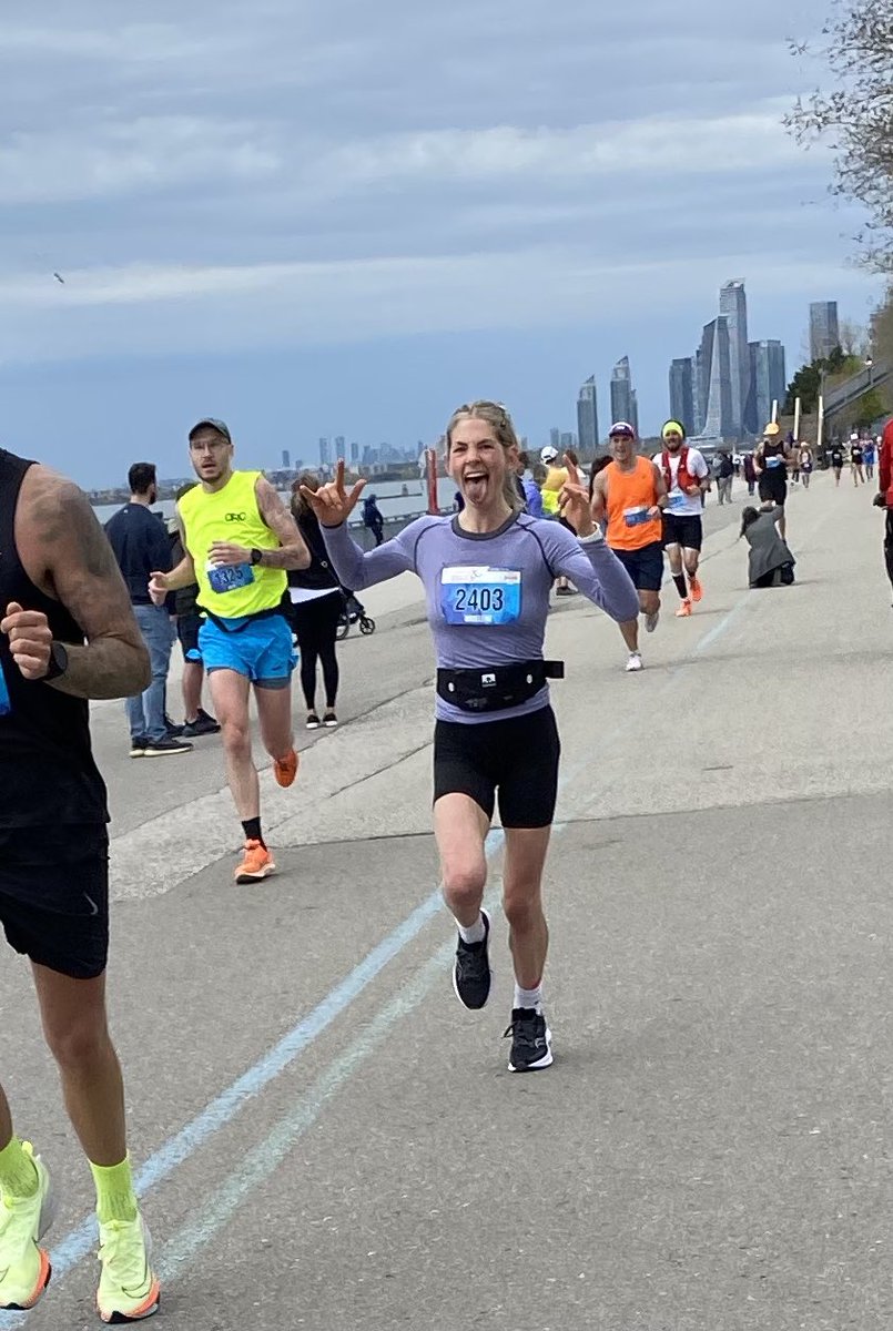 Congratulations Madeleine.  35th overall and a 3:21 time in the Toronto marathon today. So proud.