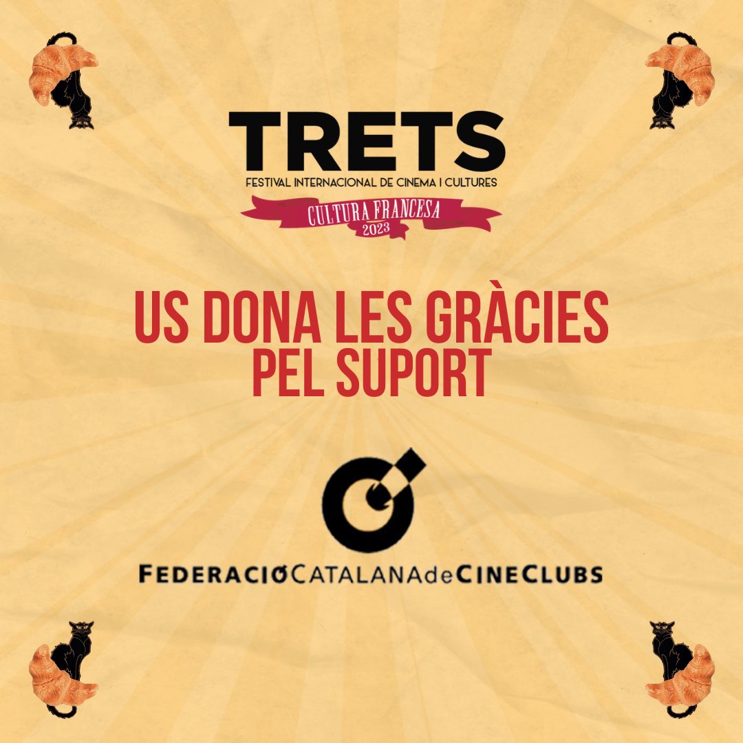 Federació Catalana de Cineclubs dona suport al Festival Internacional de Cinema i Cultures 𝗧𝗥𝗘𝗧𝗦 #TretsFilmFest #OhLàLàRàpita #LaRàpita #TerresdelEbre