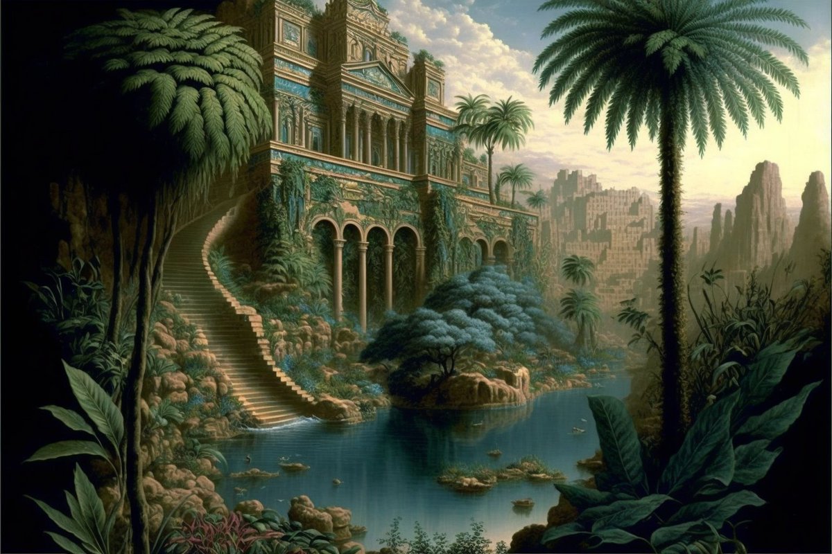 History____Geek's tweet image. On May 8th, 589 BC, the legendary city of Babylon 🏛️ was founded. 
Known for its impressive architecture 🏰, advanced astronomical knowledge 🌌, and the Hanging Gardens 🌺, one of the Seven Wonders of the Ancient World 🗺️. Let&apos;s celebrate the ancient Mesopotamians 🏺