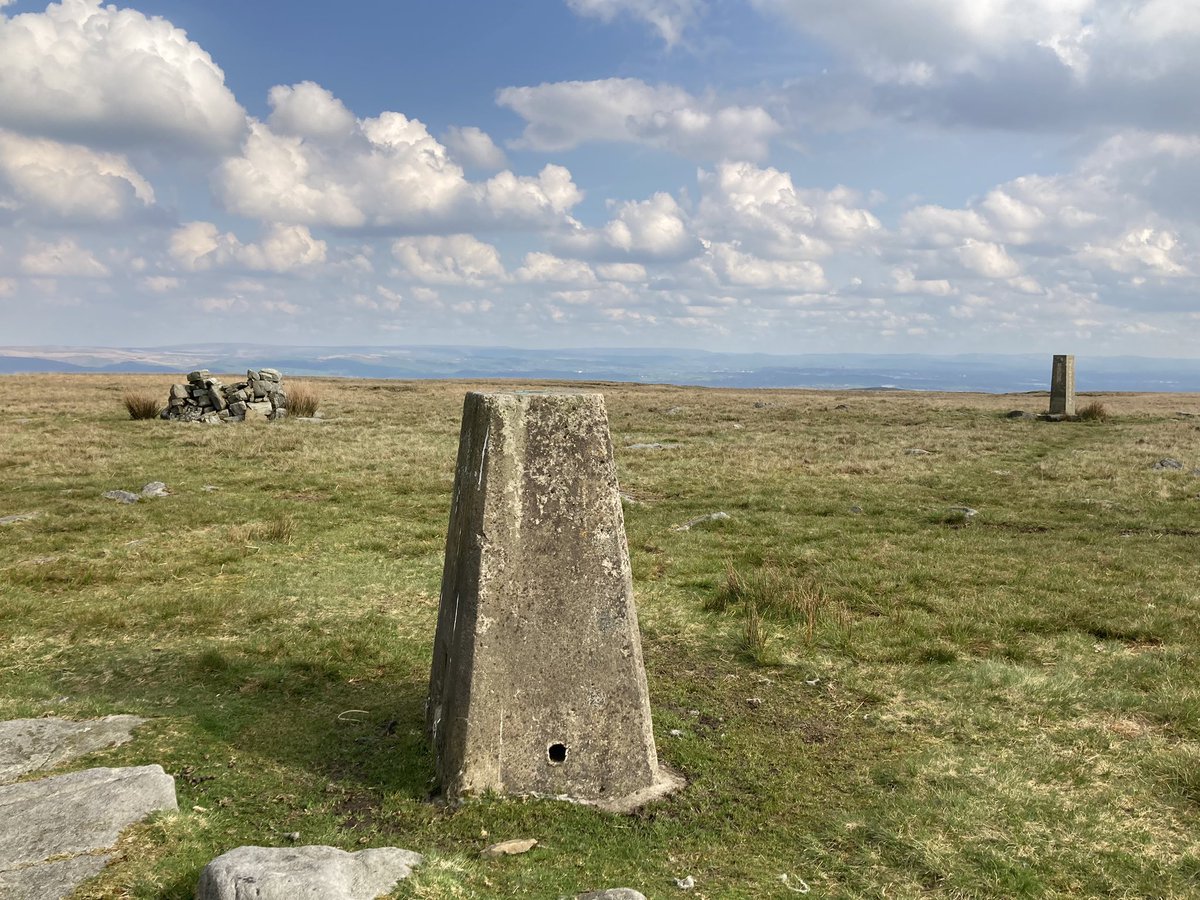funnypenny's tweet photo. At my happiest when up a hill bagging a new Trigpoint. Hailstorm Hill, the highest in Rossendale. #trigbagginguk
#hailstormhill #topofleach #scoutmoorwindfarm #penninebridleway #rossendaleway #boundarypost #lancashireway #cowpereservoir #westpennineway #rossendaleway https://t.co/7kY0RUS6NH