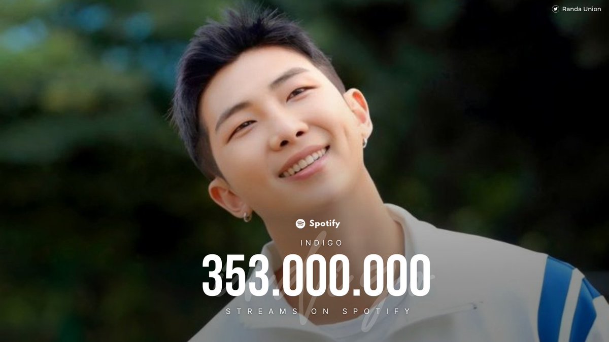 — INFO

El álbum 'Indigo' superó los 353M de streams en Spotify.     

 CONGRATULATIONS RM 
#RM #ArtistaAsiatico #SECAwards