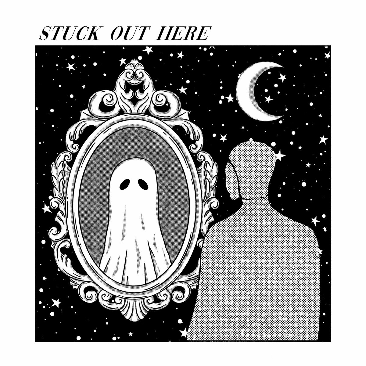 christinekos182's tweet image. shirt design for @stuck_out_here from late 2022 i never got a round to posting 🌙✨👻