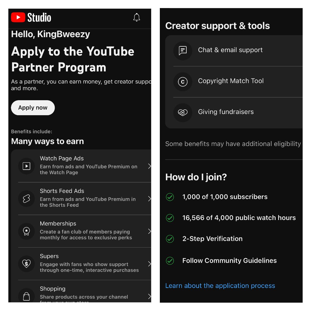 Bweezyharm's tweet photo. We Did It FAM, We Finally Reach the YouTube Partner Program Threshold. Thanks to Each 1 of you guys for making this happen.. Wow This is AMAZING… We Will keep on Continuing to thrive and GRIND hard… Wow Just WOW!!! #YouTube #partner #monitized @YouTube https://t.co/Gk66mtxaAl
