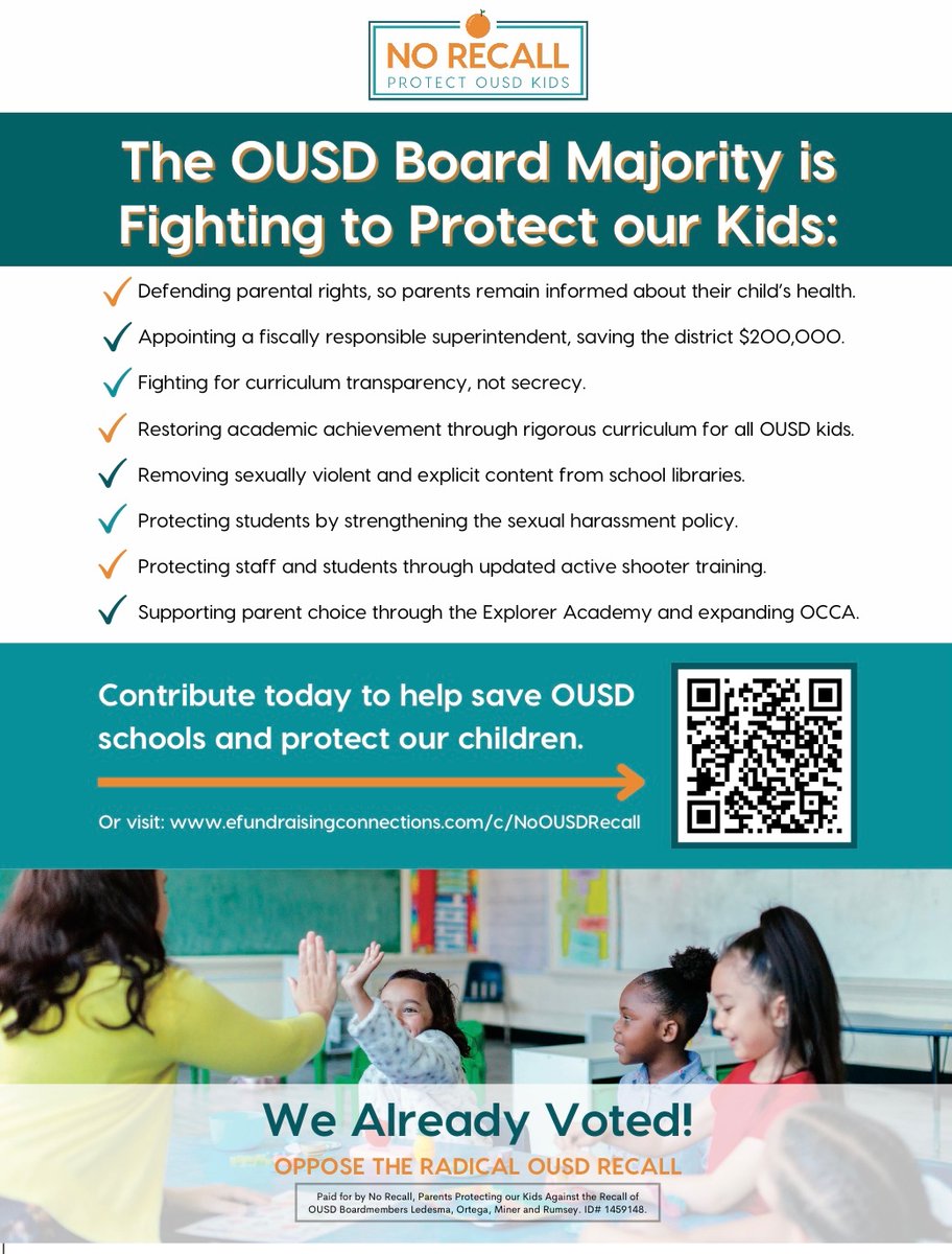 The OUSD Board Majority is Fighting to Protect our Kids.

Contribute today to help save OUSD
schools and protect our children.