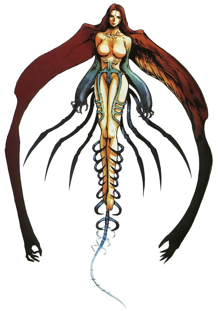 Dreamboum's tweet photo. All four forms of Mitochondria Eve illustrated by Tetsuya Nomura https://t.co/4SNLnZWGKU