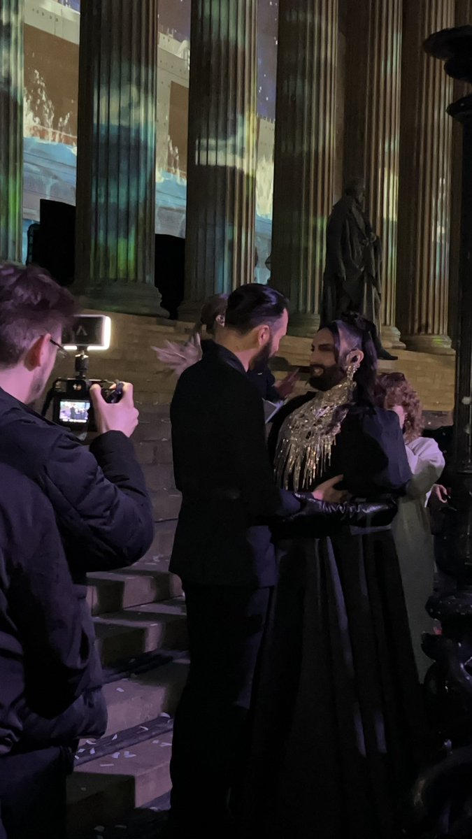 esc_tim's tweet photo. Protect these two at all costs @Rylan @ConchitaWurst #BigEurovisionWelcome https://t.co/N9VCkw0svx