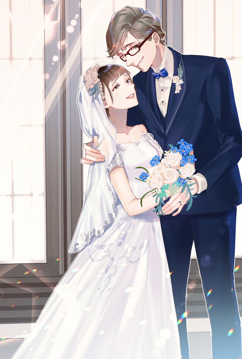 In other news, Zac has managed to survive a year married to me! Thanks to @/quono33 for the beautiful art, based off of one of our wedding photos!