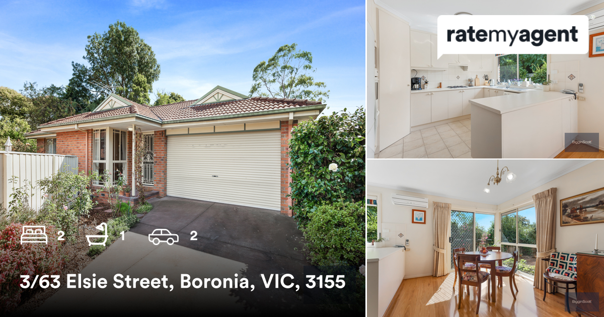 🛌 2 🛀 1 🚘 2
📍 3/63 Elsie Street, Boronia, VIC, 3155

Our agent’s latest sale on #RateMyAgent

rma.reviews/q3rpLwotX3Sm

...
#ratemyagent #realestate #BigginScott_Boronia