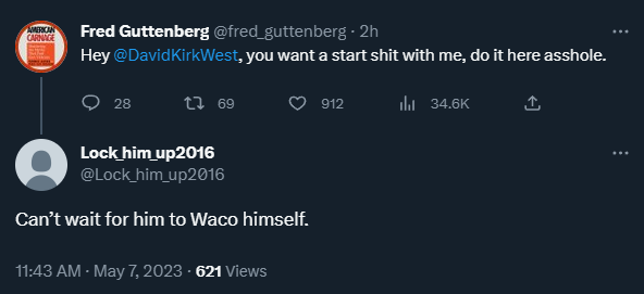 These are the kinds of people who advocate for gun control. Gun control is inherently an act of violence, so of course the people who call for it are often psychotic.