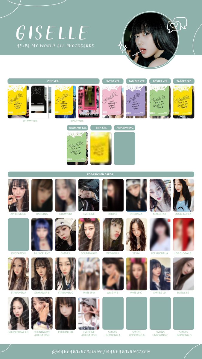Premium Line aespa everline サイン会 特典トレカ 4枚
