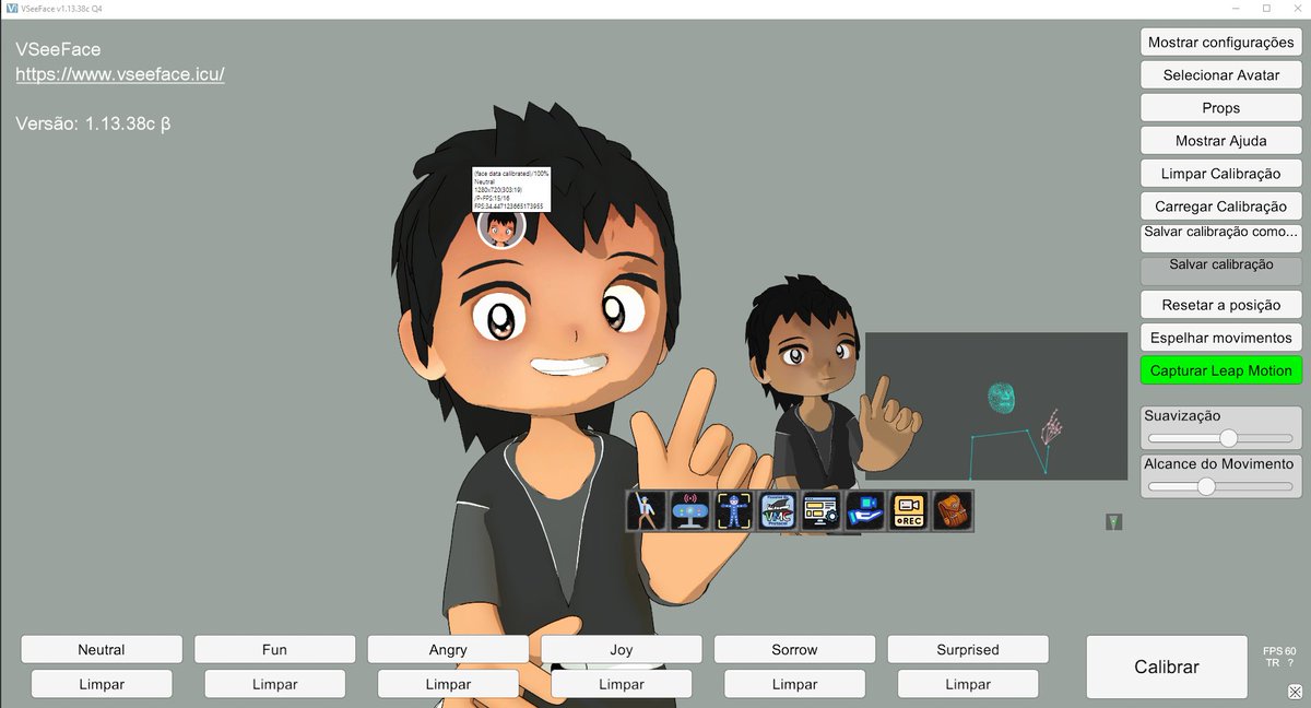 RacToon_X's tweet image. Testando um novo software de captura para o meu vtuber. 
Agora tenho controle total do meu corpo usando apenas 1 camera.
Sem usar o leap motion consigo mexer as mãos. perfeito demais! X3