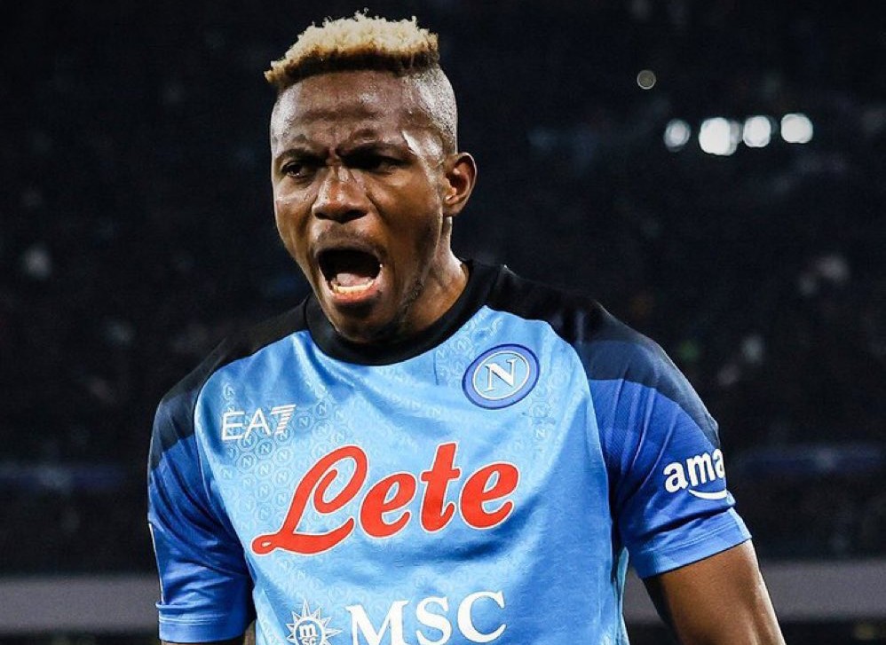 Lami_Osho's tweet photo. Weah, who is the current Liberian president previously held the record with 46 goals scored while he played for AC Milan between 1995 and 2000, making 114 appearances. However, Osimhen achieved the feat after playing 79 games. https://t.co/KPeD1cehVU https://t.co/2MNNXH0osW