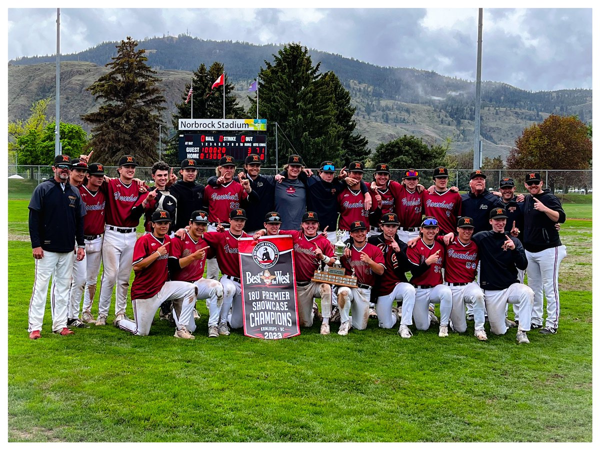 BOW Champions! Jets finish off a 5-0 week with a 5-3 win over @DawgsAcademy. MacInnis outstanding in the start.Burgess & MacDonald threw great in relief.Great defense.Andrachick 1/3 RBI. Dick 1/3. Yip 2/4. Fisher 1/3 2 RBI’s. Ranger 1/3. Thanks @blemartylehn for a great tournie!