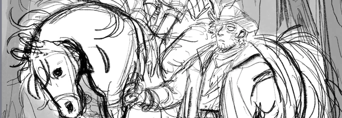 The cowboy illustration is underway! You can check out the process on my patreon 