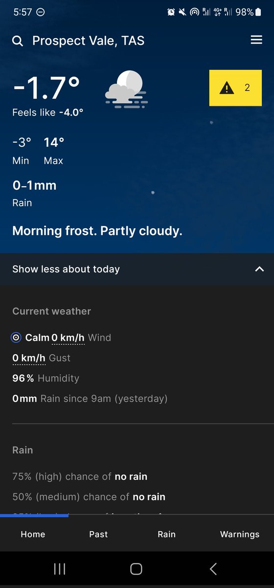 studo's tweet photo. @MetService Cold ia on the way.... Tasmania https://t.co/hqOzAirH4q