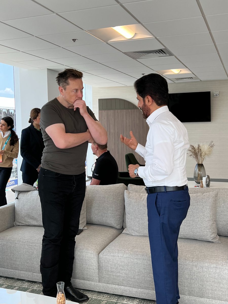 Ben_Sulayem's tweet image. Great to meet @elonmusk at the Miami GP and discuss our mutual efforts to combat online abuse.