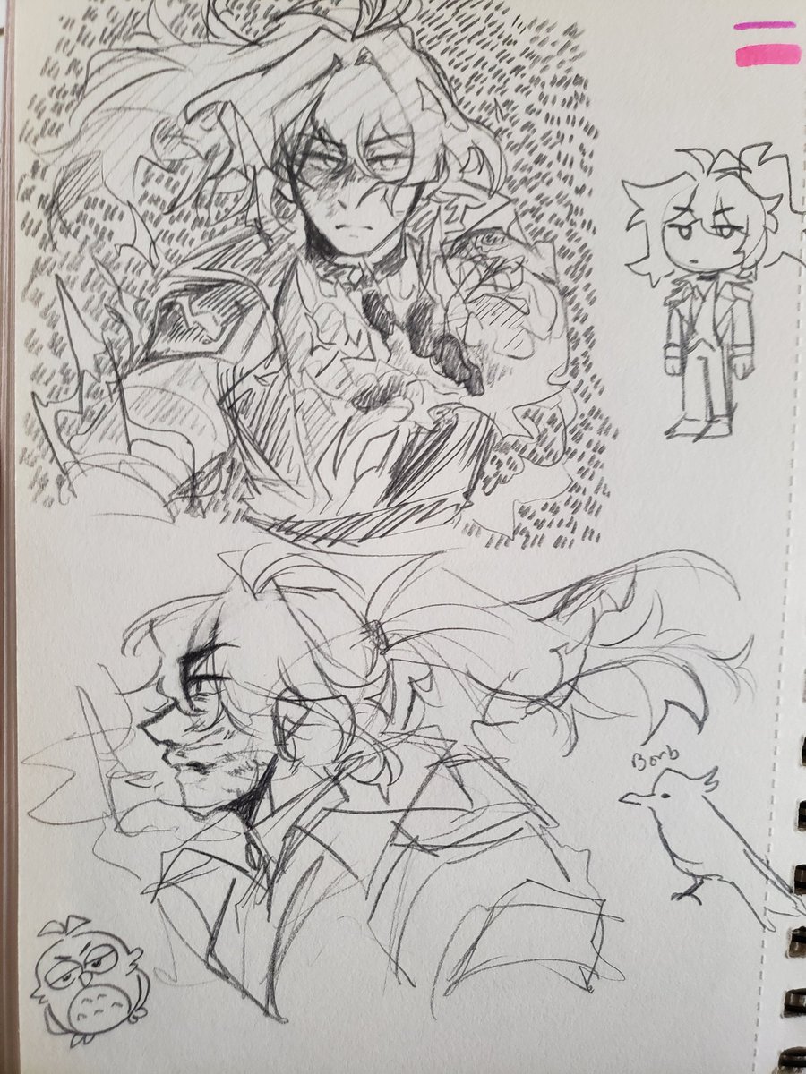 Diluc doodles from the other day that I forgot to post!! #diluc #genshinimpact