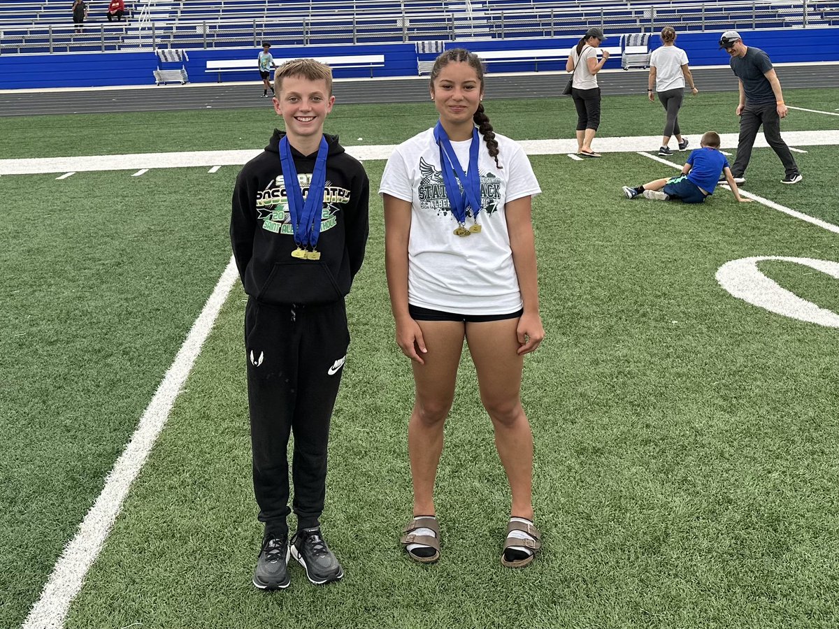 RyanMazzella928's tweet image. Lots of hardware collected for the St. Albert middle school track teams at the state meet in Waukee on Saturday. Saintes also brought home a second place team finish! Way to go, everyone! Lots of athletes not pictured (it was prom, and a LONG day) @Stalbertsprtfan