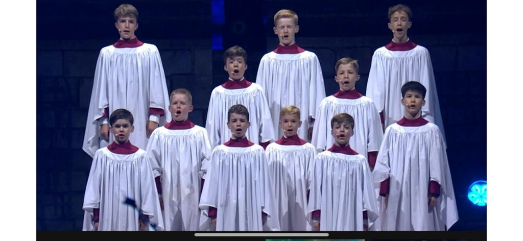 stgwindsor's tweet image. A massive honour and thrill for 11 of our Choristers to join @takethat for the finale of the #CoronationConcert