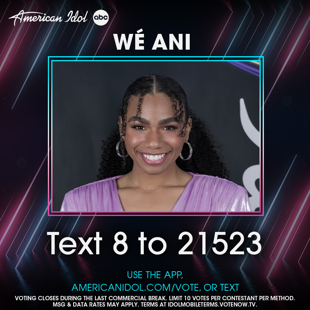 AmericanIdol's tweet photo. 3 ways to vote for @wemusic NOW:

1️⃣ Text 8 to 𝟮𝟭𝟱𝟮𝟯
2️⃣ Use the #AmericanIdol App
3️⃣ Go to https://t.co/zflQXnK76e⁣⁣⁣⁣⁣⁣⁣⁣⁣⁣⁣

Voting closes during the last commercial break! https://t.co/7yomZtohEM