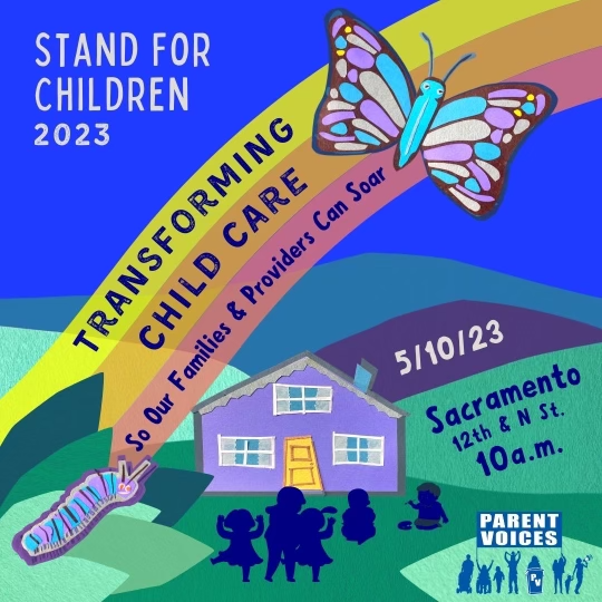 Parent_Voices's tweet photo. #StandForChildren 2023
We will be on the ground 5/10/23 in Sacramento for the 1st time since 2019! ✊🏿✊🏾✊🏽✊🏼✊🏻
🦋Join us as we're transforming child care so our families & providers can SOAR!🦋
RSVP 💙https://t.co/81YZGhh2h7
#ParentPower #SFC23 #FreedomFromFees #RaiseTheRates https://t.co/0TpIeegG3h