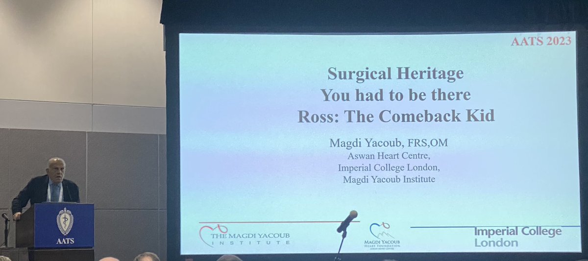 Dr Magdi Yacoub ! Ross : the comeback kid !