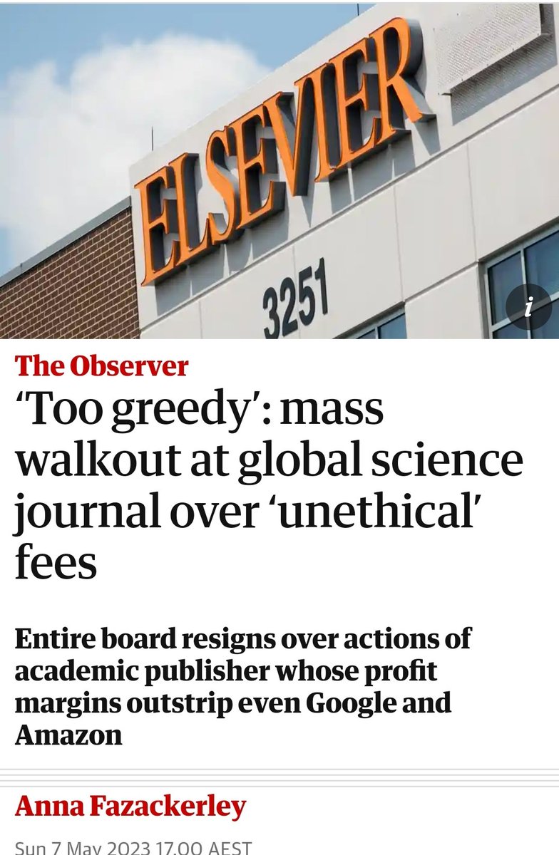 Top article on Reddit's Worldnews subreddit filled with discussions of the incredible fees demanded by major publishers. Reminder that we make no money off what we publish in journals, nor have I met a single academic who thinks the system is good. Hope something changes.