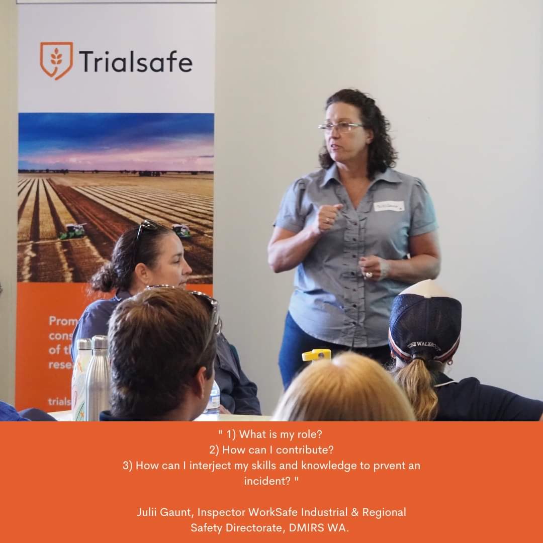 trialsafe's tweet image. Meet Julii Gaunt, guest speaker at our Northam seminar. Julii impressed that most safety incidents or accidents are not unpredictable. The decisions that individuals &amp;amp; workplaces make in relation to safety play a pivotal role in creating a safe &amp;amp; healthy work environment.