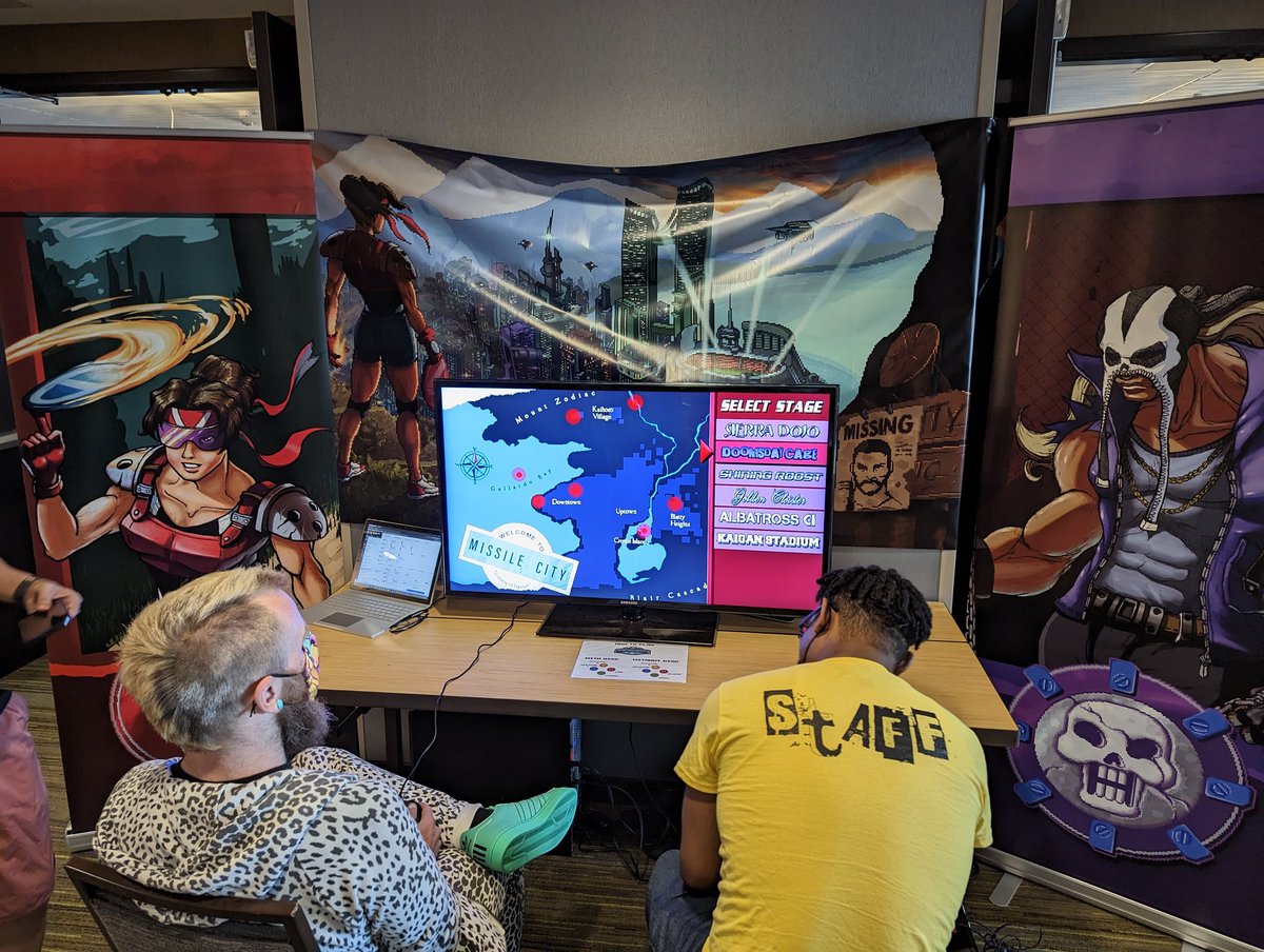 FightKingdomFGC's tweet photo. Missile City is insanely fun.

It's a lil like Street fighter and a lot like windjammers.

@missilecity 

Learn more about it here https://t.co/p72fS8Kix6 https://t.co/tmfha2Qb4E