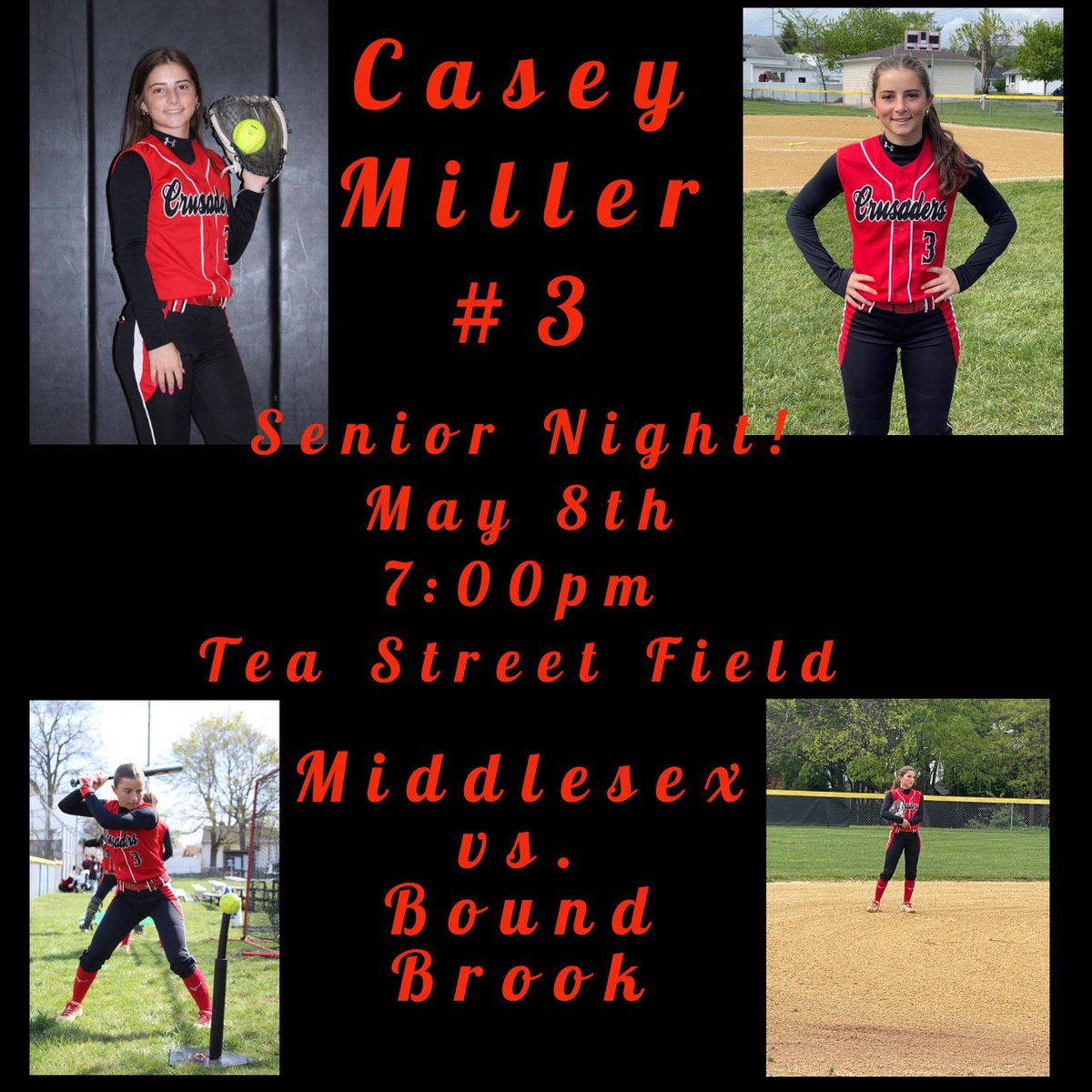 Senior night game TOMORROW vs. Middlesex @ 7pm ❤️🖤