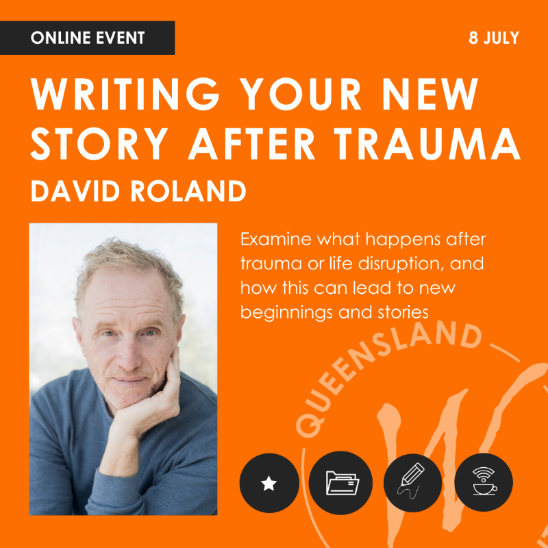 qldwriters's tweet photo. There is still space available to join Dr David Roland, non-fiction writer and psychologist, in his upcoming workshop.

The workshop is designed to provide a sense of safety and self-care and is intended to uplift participants into new beginnings and new stories.