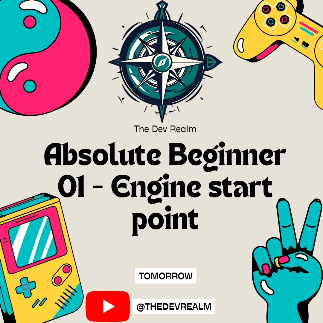 TheDevRealm's tweet image. 🎉 My first tutorial on @TheDevRealm is out! 📺 Join me in exploring game development and gaining valuable insights on coding and design principles. Let&apos;s unlock the secrets together! Watch here: youtu.be/dVZZdr2hkK8 💡🎮 #GameDevTutorial #TheDevRealm