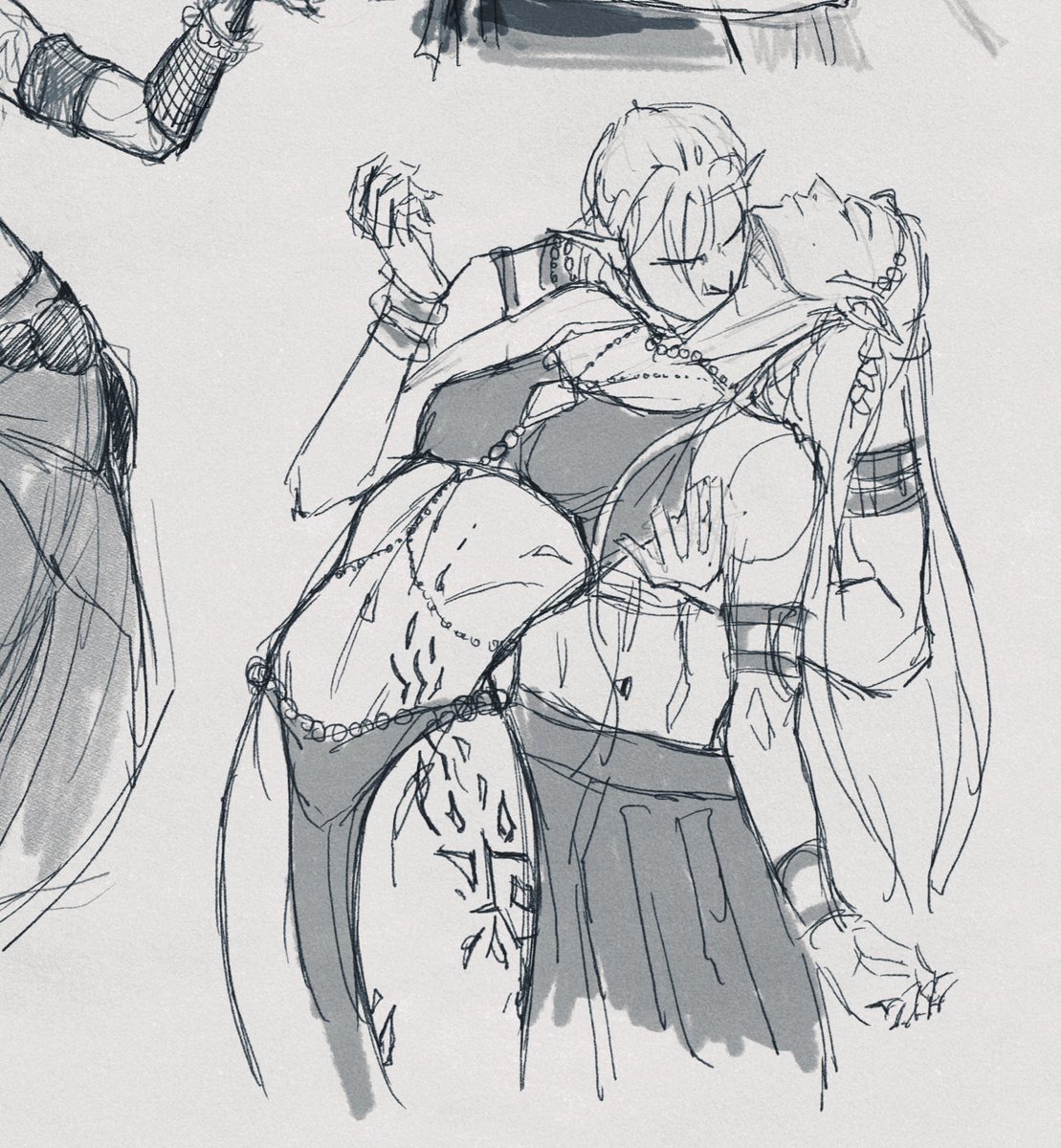 pose practices from pinterest but i turned all of them to elves
