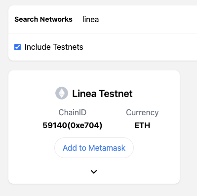 0xbrokinho's tweet photo. Le Guide pour être eligible 👇

1️⃣/ Ajouter le réseau à ton Wallet

🔻 Va sur https://t.co/DQRFuqp8fP

- Tape Linea et coche "Include Testnets"
- Clique sur "Add to Metamask"
- Confirme sur ton wallet https://t.co/IoTaEvxplf