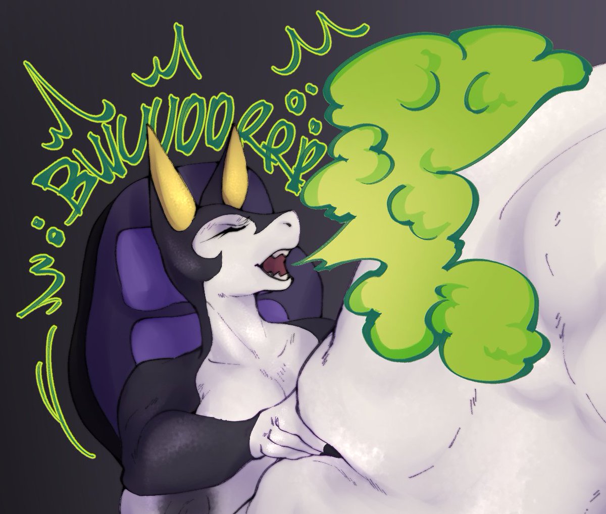 HayleighRhass's tweet photo. CW:// Vore

A fun idea for a scenario with Rhass. A vore-based society where the biggest and best preds have their place on top of society. Only for their place to be upended from Rhass suddenly making her appearance. Working her way up voring more and more. Mmmf~ https://t.co/ljhkAQBaYg