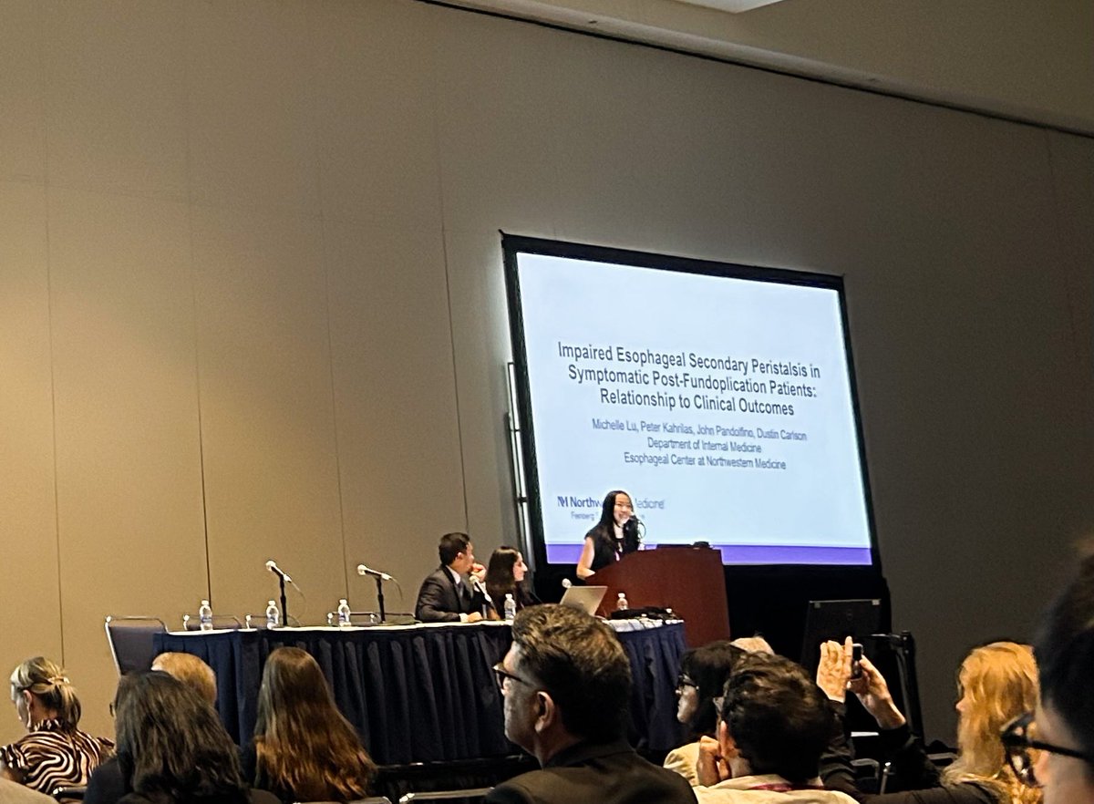 michellemlu_'s tweet photo. Wow! More than honored to present as a medical student at @DDWMeeting about impaired secondary peristalsis in symptomatic post-fundoplication patients. I am so grateful for my mentor Dr. Dustin Carlson and to @NMGastro for giving me this valuable opportunity!
#DDW2023 #GITwitter https://t.co/X1ecdqcQ5t