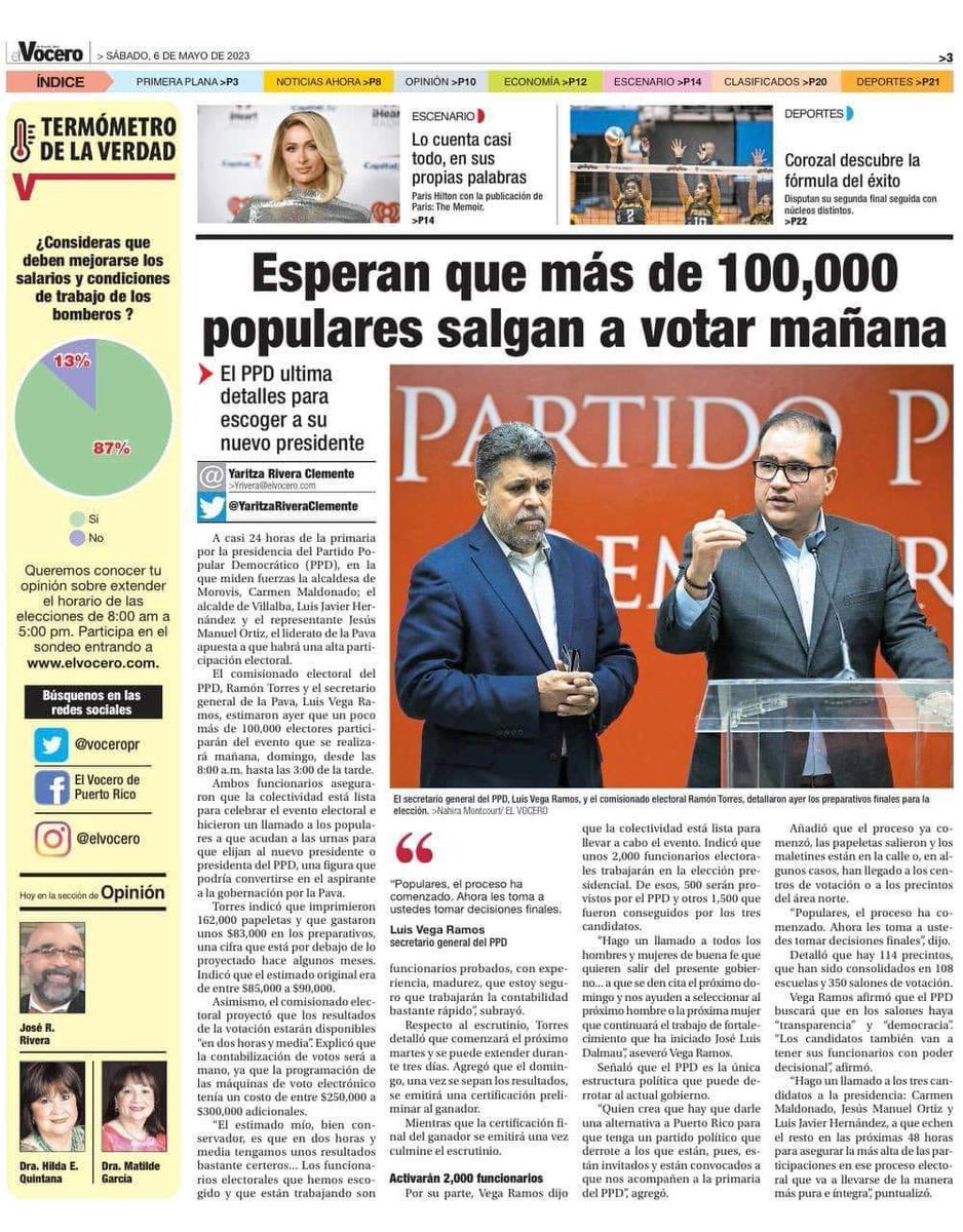 El PPD es un partido que va en decadencia y a punto de desaparecer.

Ante la baja participación en el día de hoy queda reafirmado que sus candidatos y líderes no pudieron movilizar a su gente y hoy dan el primer paso a la derrota nuevamente.<a href="/AbidQuinonesRep/">Abid Quiñones</a> <a href="/JorgePere2020/">Jorge Pérez Heredia</a>