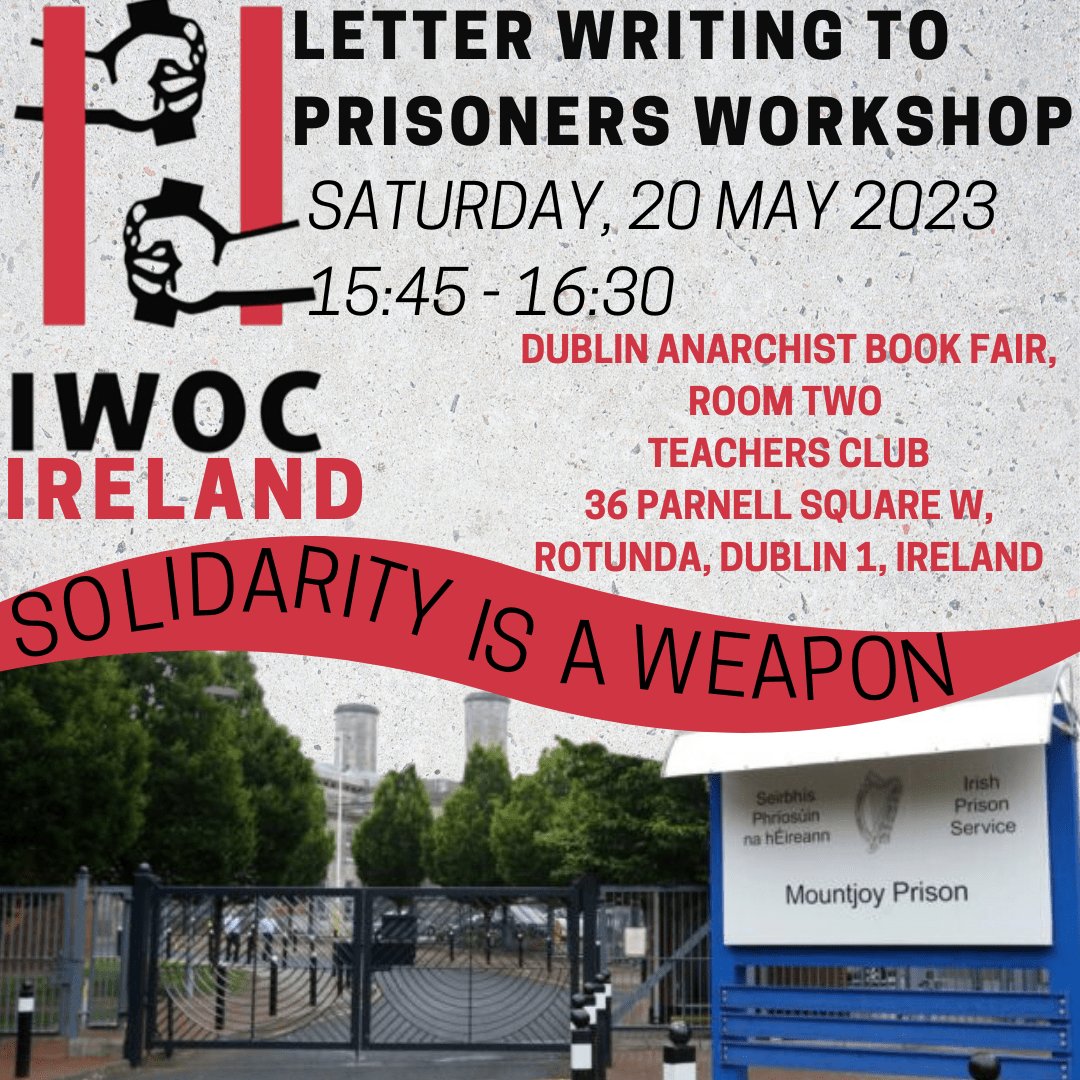 <a href="/DublinCommune/">Dublin Anarchists</a> <a href="/AnarchistFedNet/">Anarchist Federation News 🏴</a> <a href="/DubTrans/">Trans & Intersex Pride Dublin 🏳️‍⚧️🏳️‍🌈</a> <a href="/IWOC_/">Incarcerated Workers Organizing Committee</a> <a href="/sacramento_iwoc/">Sacramento IWOC</a>