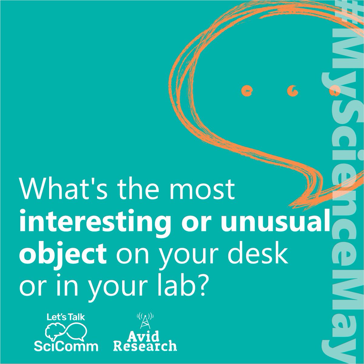 LetsTalkSciComm's tweet photo. Welcome to week 2 of #MyScienceMay with us & @avid_podcast π₯³
Today we'd love to hear about something interesting in your workplace. What's the most unusual thing in your lab or sitting on your desk right now? Why do you have it? Is it useful?
We'd love to see a pic! #scicomm https://t.co/W3tCisXNB5