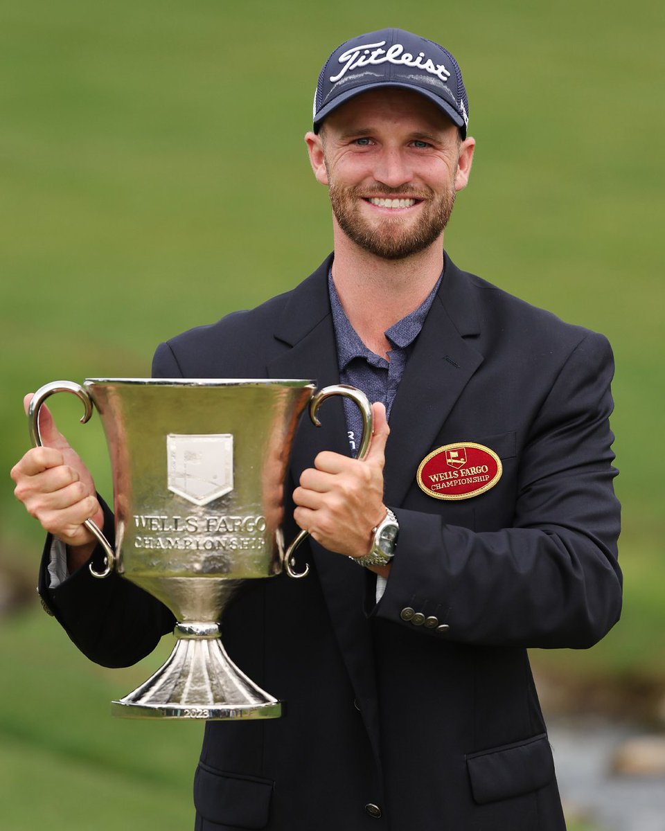 PGATour's tweet photo. All smiles for that first W ☝️🏆 https://t.co/81g4yLlY7B