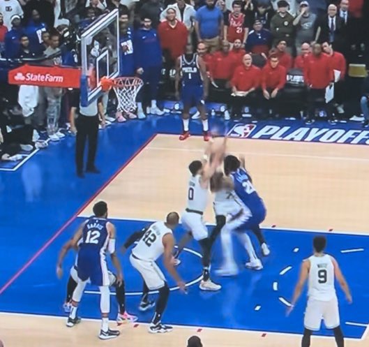 PhillyTruthr's tweet photo. @JoeGiglioSports “Joel Embiid is lucky-“

The impact of Joel Embiid is what gives Harden this open look, glasses. https://t.co/snDu8jv7TO