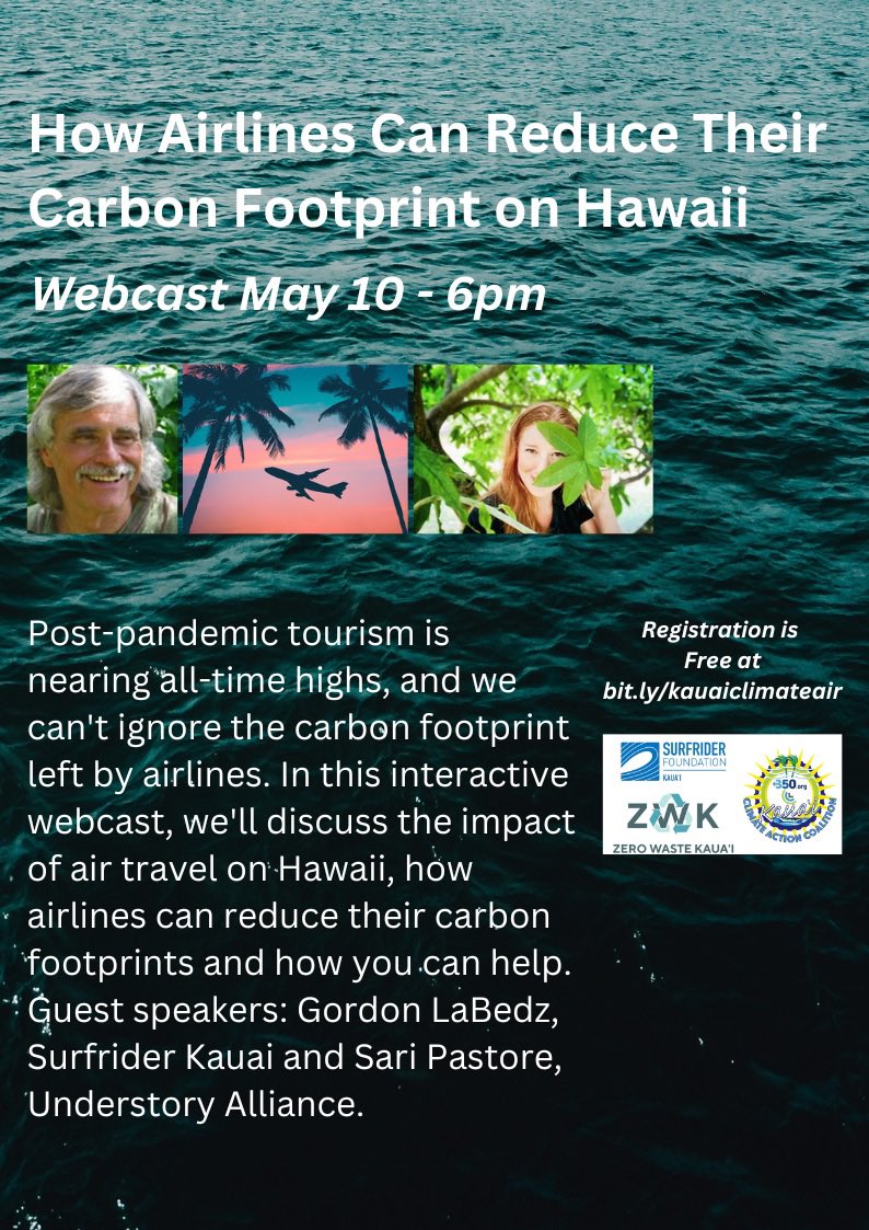 Still time to register for our May 10 Climate Change Forum! Registration is free at bit.ly/kauaiclimateair
