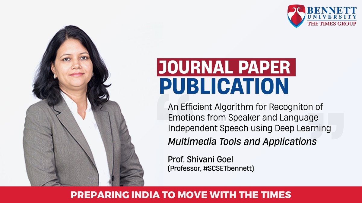SCSETBennett's tweet photo. Many congratulations to Prof. Shivani Goel (Professor #SCSETBennett) for the journal paper publication.
#bennettuniversity #BUfaculty #scset #researchpublication #paper #sci #publication https://t.co/6ZFzd00ujp