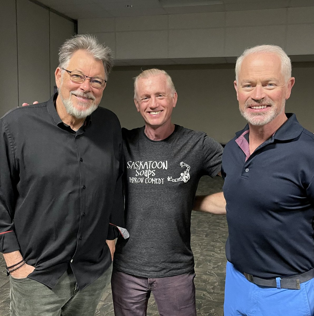 Jeff Rogstad (@jeffrogstadctv) on Twitter photo What a terrific weekend at @SaskExpoYXE ! It was an absolute treat & a privilege to spend time with Cdr William Riker & 1st Lt “Buck” Compton. Later this week on the Noon News we’ll share our interviews with both <a href="/jonathansfrakes/">Jonathan Frakes</a> and Neal McDonough. #StarTrekTNG #BandOfBrothers What a terrific weekend at @SaskExpoYXE ! It was an absolute treat & a privilege to spend time with Cdr William Riker & 1st Lt “Buck” Compton. Later this week on the Noon News we’ll share our interviews with both <a href="/jonathansfrakes/">Jonathan Frakes</a> and Neal McDonough. #StarTrekTNG #BandOfBrothers